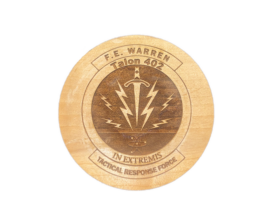 F.E. Warren TRF Coaster - Custom Hand-Crafted